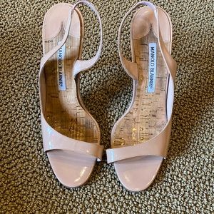 Manolo Blahnik - Women’s Slingback Nude Sandal (size 36.5)